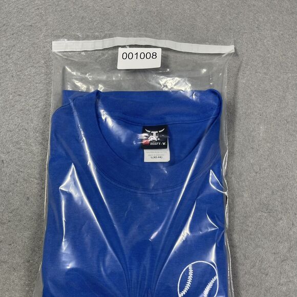 Los Angeles Dodgers Shirt Mens Large Blue Baseball Ball Boy Sideline Game Day - Picture 10 of 10